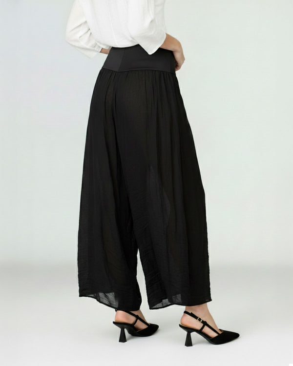 Pantalón Mujer Palmira Relaxed fit Negro Lineatre