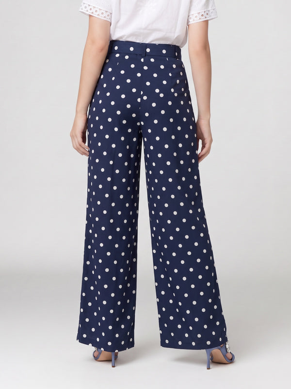 Pantalón Mujer Loreto Largo Tiro Alto Azul Lineatre