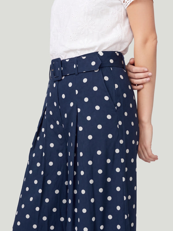 Pantalón Mujer Loreto Largo Tiro Alto Azul Lineatre