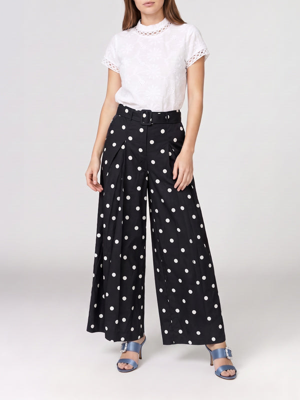Pantalón Mujer Loreto Largo Tiro Alto Negro Lineatre
