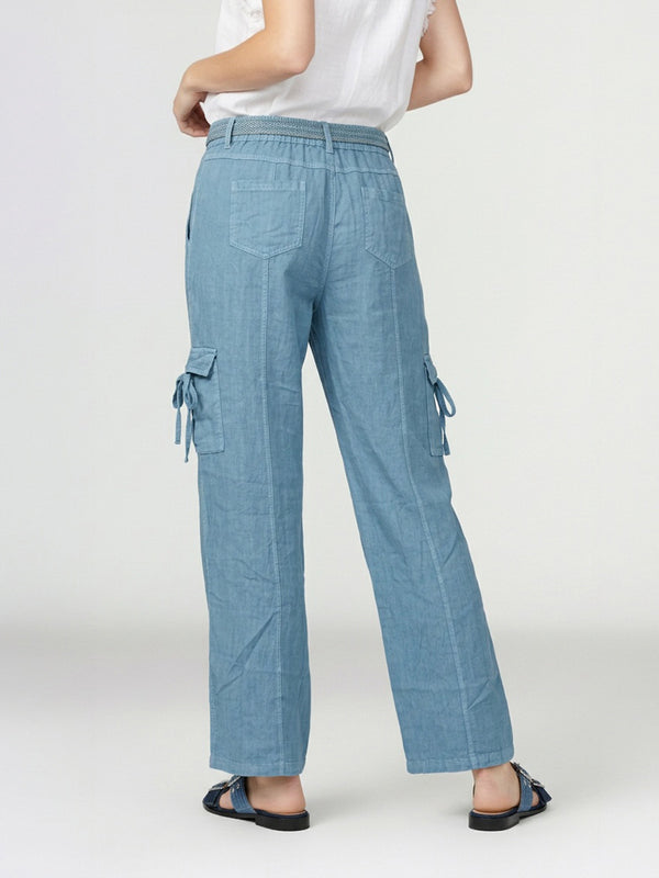 Pantalón Mujer Magdalena Largo Tiro Alto Jeans Lineatre
