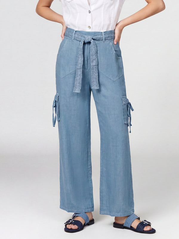Pantalón Mujer Magdalena Largo Tiro Alto Jeans Lineatre