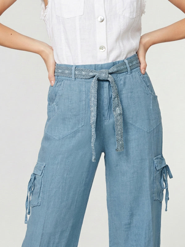 Pantalón Mujer Magdalena Largo Tiro Alto Jeans Lineatre