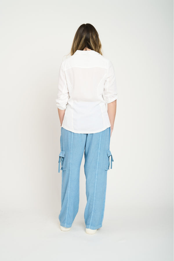 Pantalón Mujer Magdalena Largo Tiro Alto Jeans Lineatre