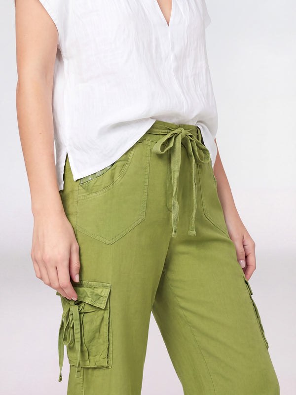Pantalón Mujer Magdalena Largo Tiro Alto Verde Lineatre