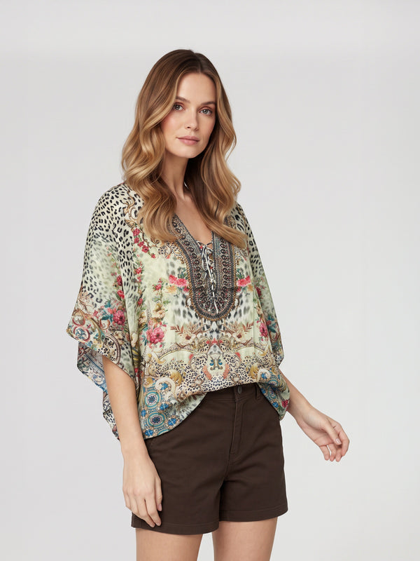 Túnica Mujer Michela Beige Lineatré