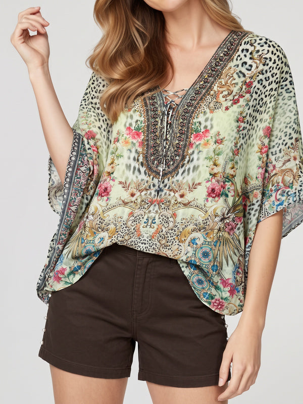 Túnica Mujer Michela Beige Lineatré