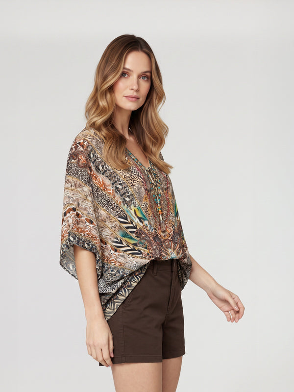 Túnica Mujer Graziella Camel Lineatré