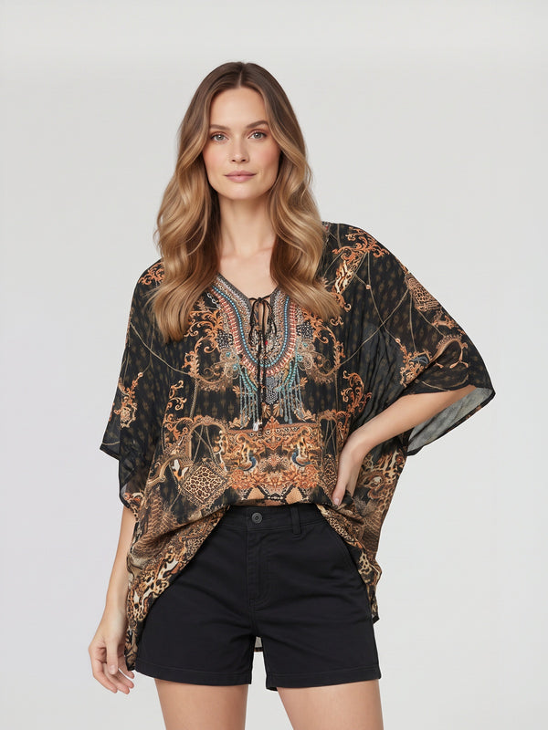Túnica Mujer Graziella Negro Lineatré