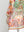 Túnica Mujer Qiana Con Brillos Estampado Floral Coral Y Verde Agua Lineatre