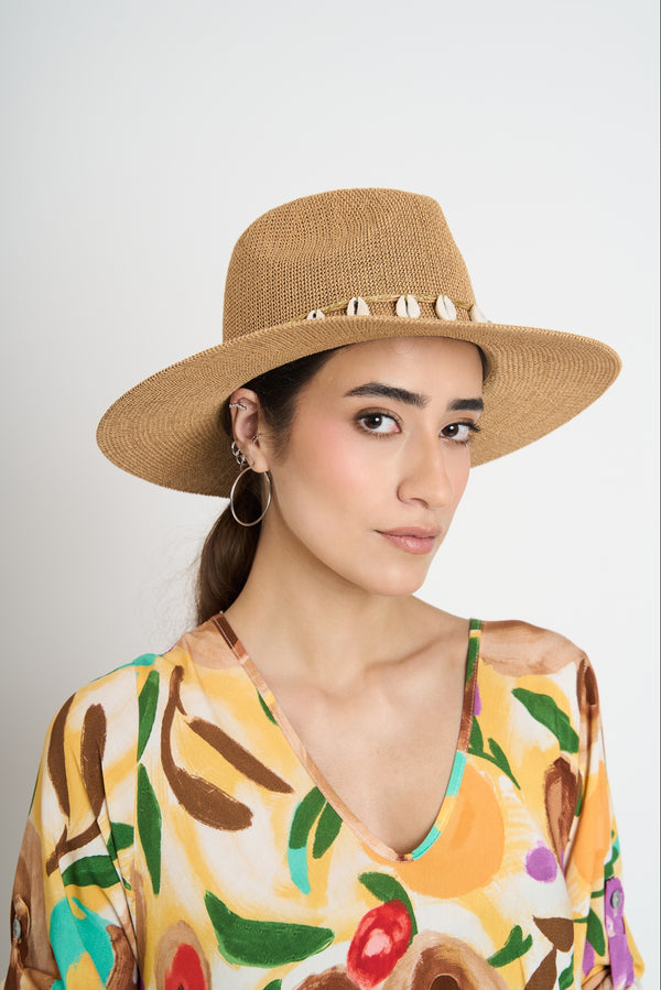 Sombrero Mujer Matilde Camel Lineatre