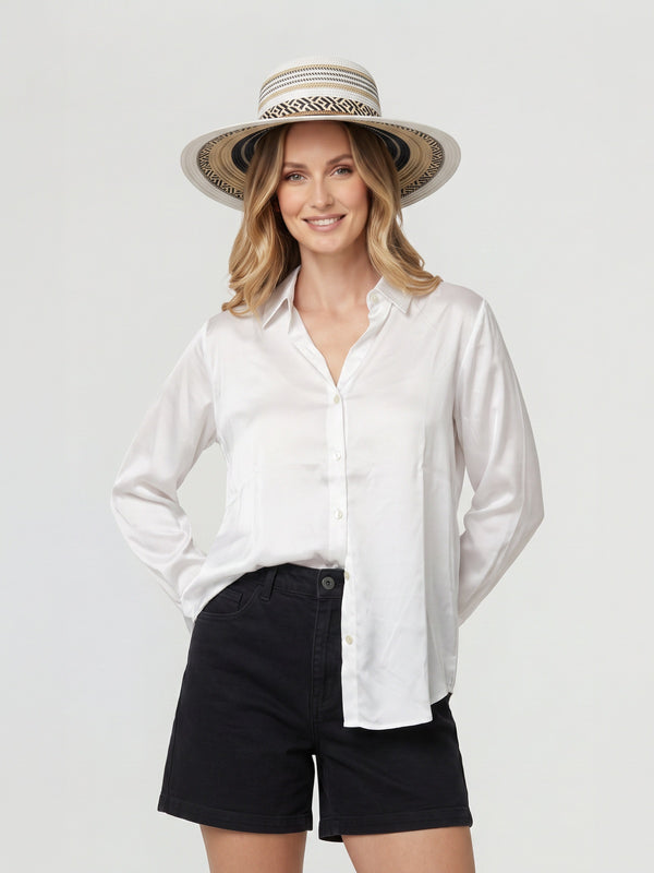 Sombrero Mujer Rita Blanco Lineatré