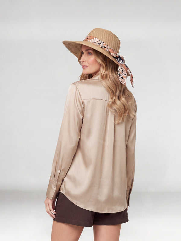 Sombrero Mujer Nora Natural Lineatré