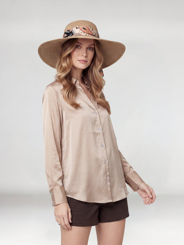 Sombrero Mujer Nora Natural Lineatré