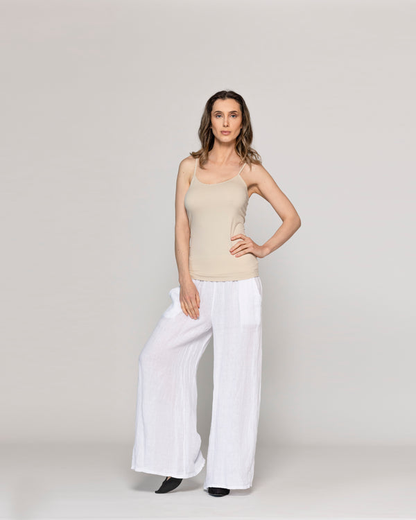 Top Mujer Tati Básico Tirantes Finos Beige Lineatre