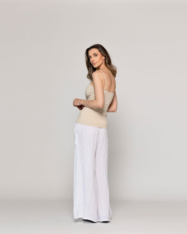 Top Mujer Tati Básico Tirantes Finos Beige Lineatre