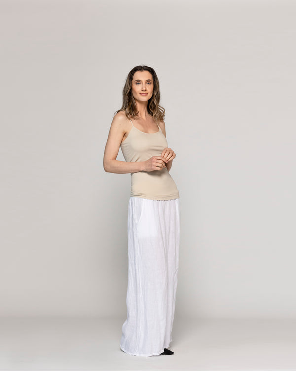 Top Mujer Tati Básico Tirantes Finos Beige Lineatre