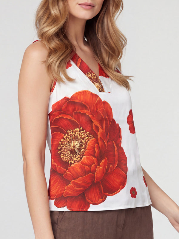 Top Mujer Bianca Escote en V Blanco Lineatre
