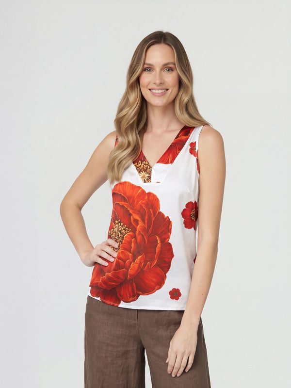 Top Mujer Bianca Escote en V Blanco Lineatre