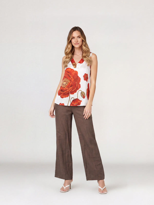 Top Mujer Bianca Escote en V Blanco Lineatre