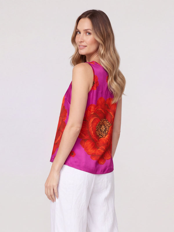 Top Mujer Bianca Escote en V Magenta Lineatre