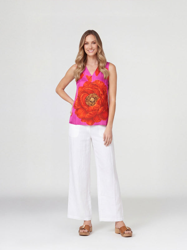 Top Mujer Bianca Escote en V Magenta Lineatre