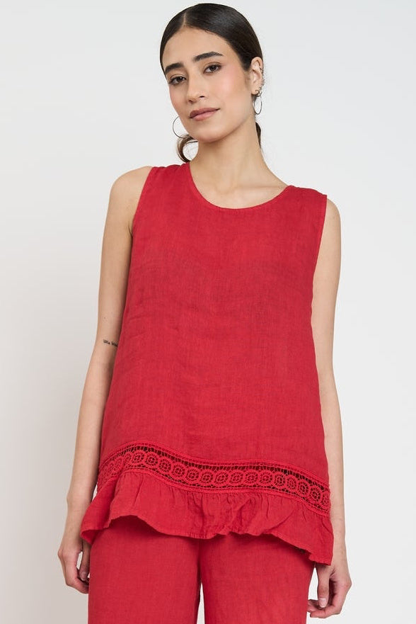 Top Mujer Graziella Lino Rojo Lineatre