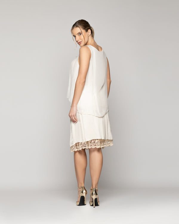 Top Mujer Tiare Sin Mangas Blanco Crudo Lineatre