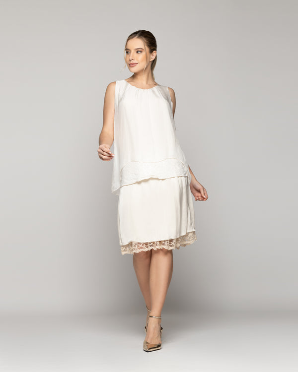 Top Mujer Tiare Sin Mangas Blanco Crudo Lineatre