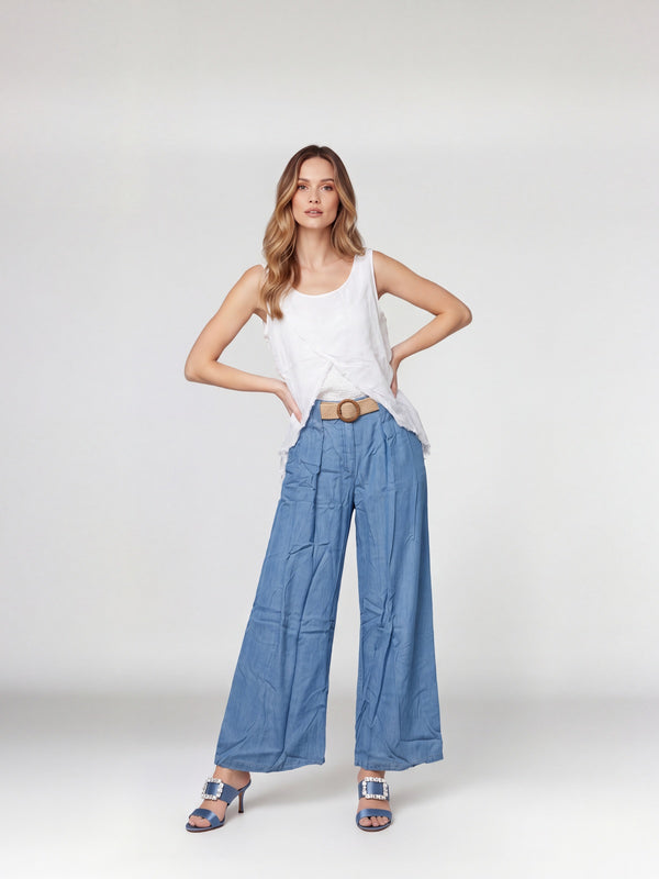 Top Mujer Stella Escote redondo Blanco Lineatre