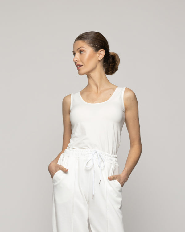 Top Mujer Teodora Mangas Anchas Blanco Lineatre