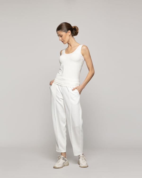 Top Mujer Teodora Mangas Anchas Blanco Lineatre