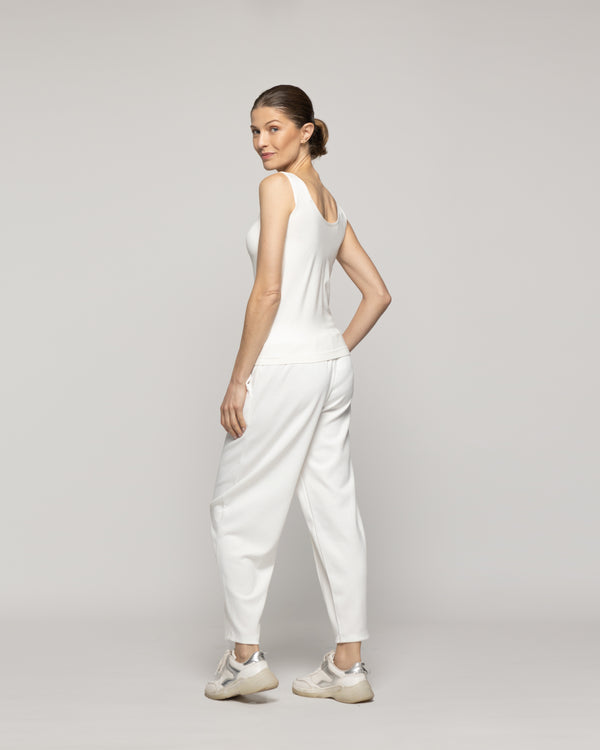 Top Mujer Teodora Mangas Anchas Blanco Lineatre