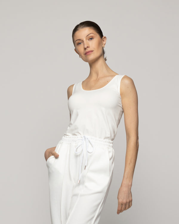 Top Mujer Teodora Mangas Anchas Blanco Lineatre