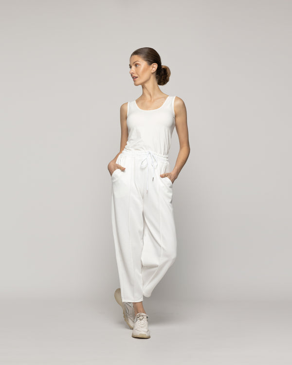 Top Mujer Teodora Mangas Anchas Blanco Lineatre