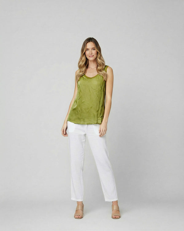 Top Mujer Nerina Regular fit Escote redondo Tirantes Limón Lineatre