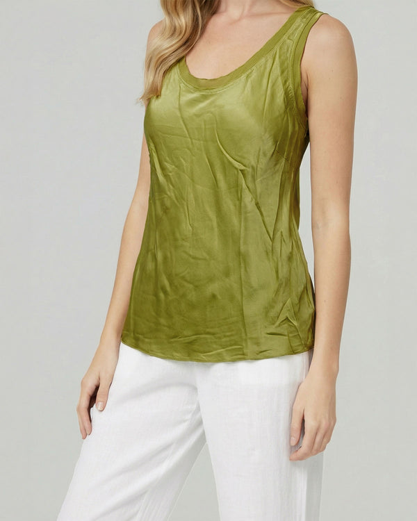 Top Mujer Nerina Regular fit Escote redondo Tirantes Limón Lineatre