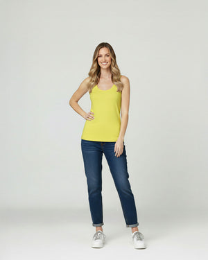 Top Mujer Básico Tiziana Sin Mangas Amarillo Lineatre