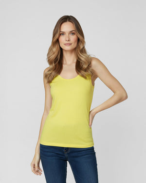 Top Mujer Básico Tiziana Sin Mangas Amarillo Lineatre