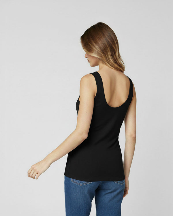 Top Mujer Básico Tiziana Sin Mangas Negro Lineatre