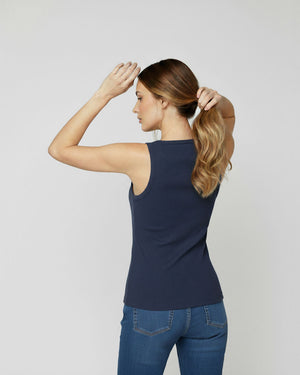 Top Mujer Básico Tullia Estilo Musculosa Azul Lineatre