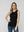 Top Mujer Mirella Slim fit Cuello redondo Negro Lineatre