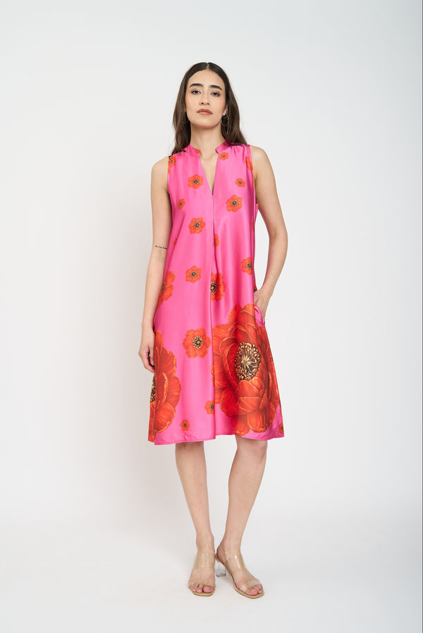 Vestido Mujer Marina Magenta Lineatre