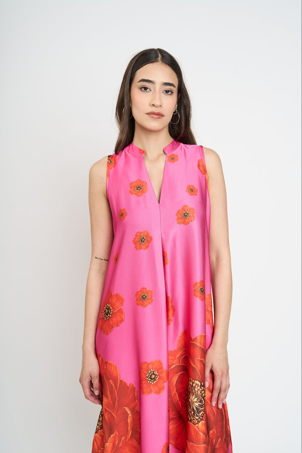 Vestido Mujer Marina Magenta Lineatre