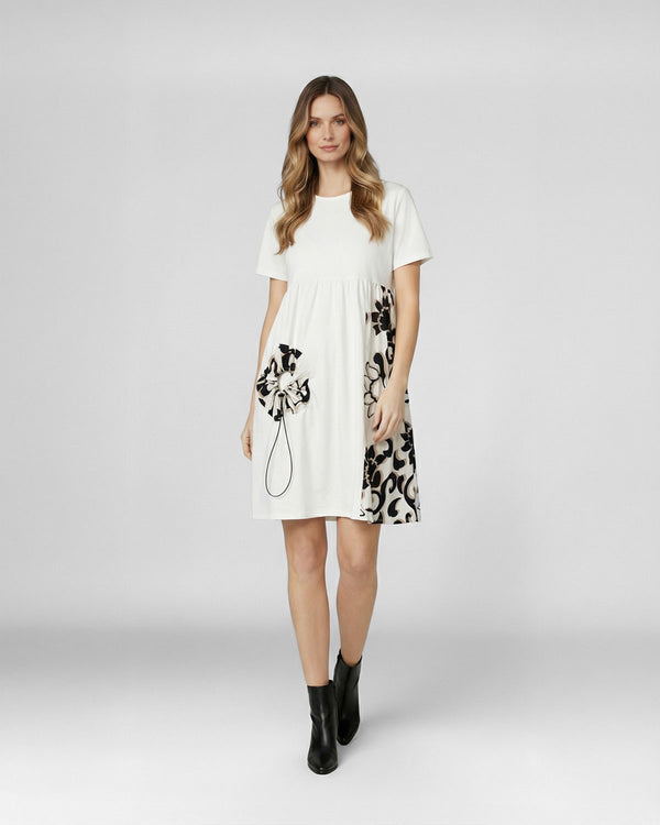 Vestido Mujer Orsola Medio Cuello redondo cierre Sin Blanco Lineatre