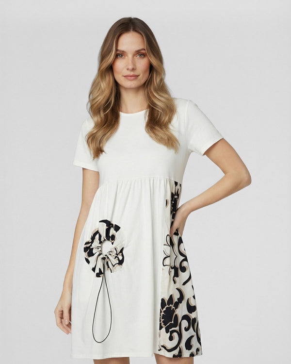 Vestido Mujer Orsola Medio Cuello redondo cierre Sin Blanco Lineatre