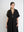 Vestido Mujer Flor Escote en V Negro Lineatre