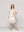 Vestido Mujer Viola Largo Midi Y Manga Corta Con Encaje Beige Lineatre