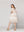 Vestido Mujer Viola Largo Midi Y Manga Corta Con Encaje Beige Lineatre