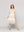 Vestido Mujer Viola Largo Midi Y Manga Corta Con Encaje Beige Lineatre